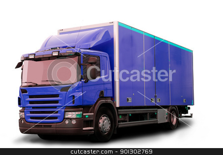 To use this stock image in your creative project, please select the size you need over to the right and click the "Add to Cart" button.
Your downloaded image will come with the Cutcaster watermark removed so don’t worry about the watermark you see on this page. Isolated Tractor Truck stock photo, A blue tractor truck isolated on white by Tyler Olson
