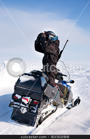 To use this stock image in your creative project, please select the size you need over to the right and click the "Add to Cart" button.
Your downloaded image will come with the Cutcaster watermark removed so don’t worry about the watermark you see on this page. Adventure Guide stock photo, An adventure guide on the island of Spitsbergen, Svalbard, Norway by Tyler Olson