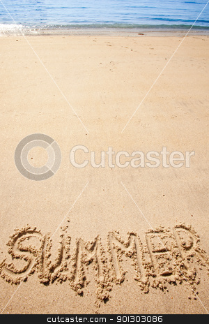 To use this stock image in your creative project, please select the size you need over to the right and click the "Add to Cart" button.
Your downloaded image will come with the Cutcaster watermark removed so don’t worry about the watermark you see on this page. Summer Sand stock photo, The word summer written in the sand at a beach by Tyler Olson