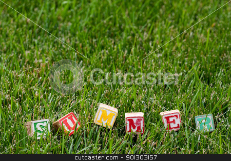 To use this stock image in your creative project, please select the size you need over to the right and click the "Add to Cart" button.
Your downloaded image will come with the Cutcaster watermark removed so don’t worry about the watermark you see on this page. Summer stock photo, Wooden baby block spelling the word summer in grass by Tyler Olson