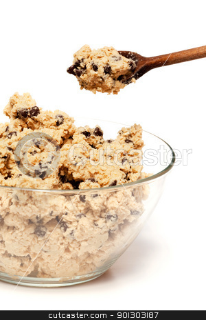 To use this stock image in your creative project, please select the size you need over to the right and click the "Add to Cart" button.
Your downloaded image will come with the Cutcaster watermark removed so don’t worry about the watermark you see on this page. Cookie Dough Bowl stock photo, A bowl of raw chocolate chip cookie dough by Tyler Olson