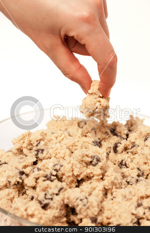 To use this stock image in your creative project, please select the size you need over to the right and click the "Add to Cart" button.
Your downloaded image will come with the Cutcaster watermark removed so don’t worry about the watermark you see on this page. Cookie Dough stock photo, A hand grabbing a test taste of cookie dough by Tyler Olson