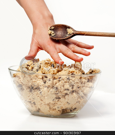 To use this stock image in your creative project, please select the size you need over to the right and click the "Add to Cart" button.
Your downloaded image will come with the Cutcaster watermark removed so don’t worry about the watermark you see on this page. Cookie Dough Snack stock photo, A hand reaching for cookie dough and getting caught by Tyler Olson