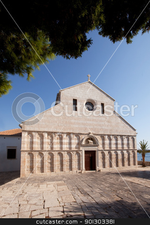 To use this stock image in your creative project, please select the size you need over to the right and click the "Add to Cart" button.
Your downloaded image will come with the Cutcaster watermark removed so don’t worry about the watermark you see on this page. Old Stone Cathedral stock photo, An old stone cathedral on the Island of Rab, Croatia - The Cathedral of the Holy Virgin Mary's Assumption by Tyler Olson