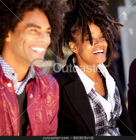 To use this stock image in your creative project, please select the size you need over to the right and click the "Add to Cart" button.
Your downloaded image will come with the Cutcaster watermark removed so don’t worry about the watermark you see on this page. Friends stock photo, A candid portrait of a group of friends - shallow depth of field with focus on woman by Tyler Olson