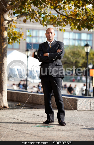To use this stock image in your creative project, please select the size you need over to the right and click the "Add to Cart" button.
Your downloaded image will come with the Cutcaster watermark removed so don’t worry about the watermark you see on this page. Business man stock photo, A business man in a city setting outside by Tyler Olson