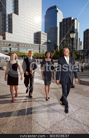 To use this stock image in your creative project, please select the size you need over to the right and click the "Add to Cart" button.
Your downloaded image will come with the Cutcaster watermark removed so don’t worry about the watermark you see on this page. Business on the Move stock photo, A group of business people walking down town in a large city by Tyler Olson