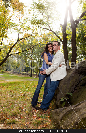 To use this stock image in your creative project, please select the size you need over to the right and click the "Add to Cart" button.
Your downloaded image will come with the Cutcaster watermark removed so don’t worry about the watermark you see on this page. Happy Park Couple stock photo, A happy couple relaxing in the park by Tyler Olson
