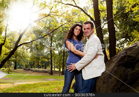 To use this stock image in your creative project, please select the size you need over to the right and click the "Add to Cart" button.
Your downloaded image will come with the Cutcaster watermark removed so don’t worry about the watermark you see on this page. Park Portrait Engagement stock photo, A portrait of a happy couple in the park by Tyler Olson