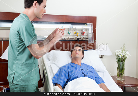 To use this stock image in your creative project, please select the size you need over to the right and click the "Add to Cart" button.
Your downloaded image will come with the Cutcaster watermark removed so don’t worry about the watermark you see on this page. Doctor about to inject to patient stock photo, Doctor about to inject syringe to the patient by Tyler Olson