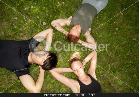 To use this stock image in your creative project, please select the size you need over to the right and click the "Add to Cart" button.
Your downloaded image will come with the Cutcaster watermark removed so don’t worry about the watermark you see on this page. Friends lying down and resting stock photo, Close-up of friends resting on grass outdoors by Tyler Olson