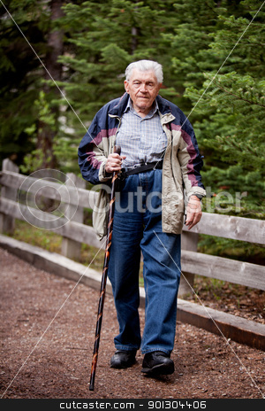 To use this stock image in your creative project, please select the size you need over to the right and click the "Add to Cart" button.
Your downloaded image will come with the Cutcaster watermark removed so don’t worry about the watermark you see on this page. Elderly man Walking stock photo, An elderly man walking on a path through the forest by Tyler Olson