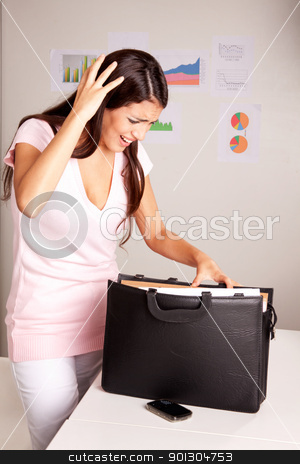To use this stock image in your creative project, please select the size you need over to the right and click the "Add to Cart" button.
Your downloaded image will come with the Cutcaster watermark removed so don’t worry about the watermark you see on this page. Lost Document stock photo, A stressed women who is looking for a lost document by Tyler Olson