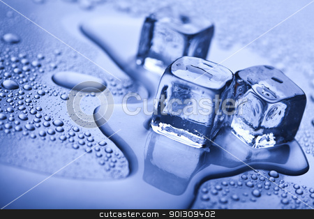 To use this stock image in your creative project, please select the size you need over to the right and click the "Add to Cart" button.
Your downloaded image will come with the Cutcaster watermark removed so don’t worry about the watermark you see on this page. Background with ice cubes stock photo, Ice can refer any of the 14 known solid phases of water. However, in non-scientific contexts, it usually describes ice Ih, which is the most abundant of these phases in Earth's biosphere. This type of ice is a soft, fragile, crystalline solid, which can appear transparent or an opaque bluish-white color depending on the presence of impurities such as air. The manufacture and use of ice cubes or crushed ice is common for drinks. by Sebastian Duda