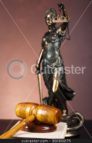 To use this stock image in your creative project, please select the size you need over to the right and click the "Add to Cart" button.
Your downloaded image will come with the Cutcaster watermark removed so don’t worry about the watermark you see on this page. Justice statue, Law stock photo, Law and justice concept in studio. by Sebastian Duda