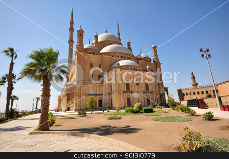 To use this stock image in your creative project, please select the size you need over to the right and click the "Add to Cart" button.
Your downloaded image will come with the Cutcaster watermark removed so don’t worry about the watermark you see on this page. Muhammad Ali Mosque in Cairo, Egypt stock photo, The Mosque of Muhammad Ali Pasha or Alabaster Mosque is a mosque situated in the Citadel of Cairo in Egypt and commissioned by Muhammad Ali Pasha between 1830 and 1848. by ruigsantos