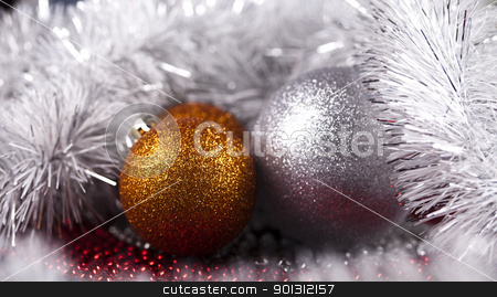 To use this stock image in your creative project, please select the size you need over to the right and click the "Add to Cart" button.
Your downloaded image will come with the Cutcaster watermark removed so don’t worry about the watermark you see on this page. Traditional Christmas Baubles stock photo, Photography of baubles and gift connected with Christmas time and Christmas tree. by Sebastian Duda