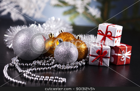 To use this stock image in your creative project, please select the size you need over to the right and click the "Add to Cart" button.
Your downloaded image will come with the Cutcaster watermark removed so don’t worry about the watermark you see on this page. Christmas tree, spruce, baubles stock photo, Photography of baubles and gift connected with Christmas time and Christmas tree. by Sebastian Duda