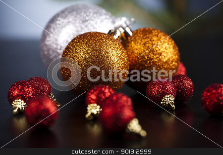 To use this stock image in your creative project, please select the size you need over to the right and click the "Add to Cart" button.
Your downloaded image will come with the Cutcaster watermark removed so don’t worry about the watermark you see on this page. Traditional Christmas Baubles stock photo, Photography of baubles and gift connected with Christmas time and Christmas tree. by Sebastian Duda