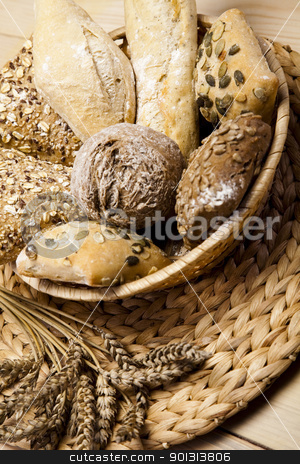 To use this stock image in your creative project, please select the size you need over to the right and click the "Add to Cart" button.
Your downloaded image will come with the Cutcaster watermark removed so don’t worry about the watermark you see on this page. Bread stock photo, Still-life assortment of baked bread.
by Sebastian Duda