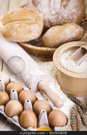 To use this stock image in your creative project, please select the size you need over to the right and click the "Add to Cart" button.
Your downloaded image will come with the Cutcaster watermark removed so don’t worry about the watermark you see on this page. Variety of whole wheat bread stock photo, Still-life assortment of baked bread. by Sebastian Duda