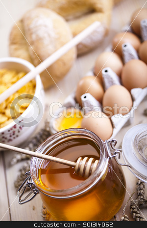 To use this stock image in your creative project, please select the size you need over to the right and click the "Add to Cart" button.
Your downloaded image will come with the Cutcaster watermark removed so don’t worry about the watermark you see on this page. Bread composition stock photo, Still-life assortment of baked bread. by Sebastian Duda