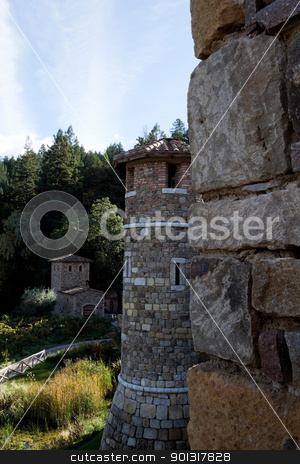 To use this stock image in your creative project, please select the size you need over to the right and click the "Add to Cart" button.
Your downloaded image will come with the Cutcaster watermark removed so don’t worry about the watermark you see on this page. Castle Tower stock photo, A tower made of stone that is part of a castle by Kevin Tietz