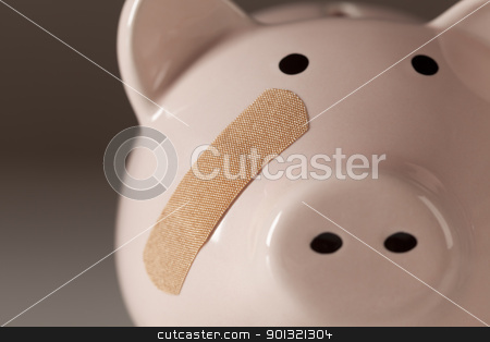 To use this stock image in your creative project, please select the size you need over to the right and click the "Add to Cart" button.
Your downloaded image will come with the Cutcaster watermark removed so don’t worry about the watermark you see on this page. Piggy Bank with Bandage on Face stock photo, Piggy Bank with Bandage on Face on Gradated Background. by Andy Dean