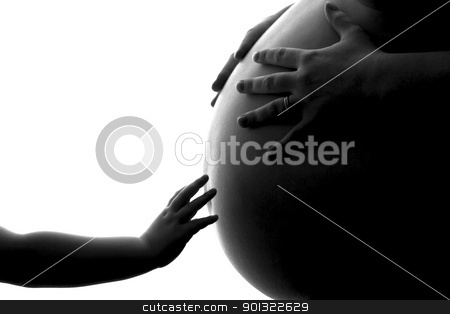 To use this stock image in your creative project, please select the size you need over to the right and click the "Add to Cart" button.
Your downloaded image will come with the Cutcaster watermark removed so don’t worry about the watermark you see on this page. A Child's Reach to a Future Sibling stock photo, This photo is an attempt to capture the beauty and elegance of life. A child’s hand reaching out to a mothers pregnant belly while also being held by the Father. by Darcy Michaelchuk