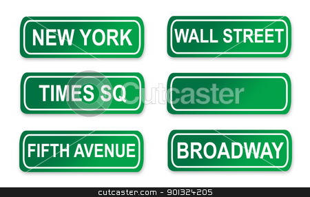 To use this stock image in your creative project, please select the size you need over to the right and click the "Add to Cart" button.
Your downloaded image will come with the Cutcaster watermark removed so don’t worry about the watermark you see on this page. New York Street signs stock photo, Set of famous New York City street signs; isolated on white background. by Martin Crowdy
