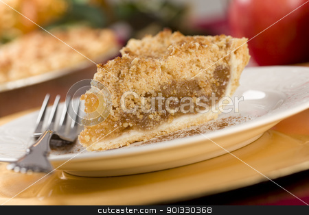 To use this stock image in your creative project, please select the size you need over to the right and click the "Add to Cart" button.
Your downloaded image will come with the Cutcaster watermark removed so don’t worry about the watermark you see on this page. Apple Pie Slice with Crumb Topping stock photo, Apple Pie Slice with Crumb Topping and Fork. by Andy Dean