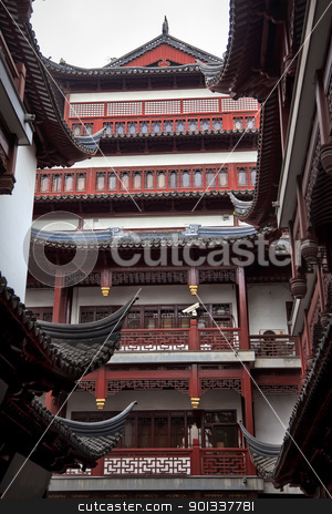 To use this stock image in your creative project, please select the size you need over to the right and click the "Add to Cart" button.
Your downloaded image will come with the Cutcaster watermark removed so don’t worry about the watermark you see on this page. Old Shanghai Builings Red Roofs Yuyuan Garden Reflections China stock photo, Old Shanghai Houses Ornate Red Roofs Yuyuan Garden China by William Perry