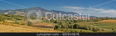 To use this stock image in your creative project, please select the size you need over to the right and click the "Add to Cart" button.
Your downloaded image will come with the Cutcaster watermark removed so don’t worry about the watermark you see on this page. Amazing green natural scenery of Kalnik mountain stock photo, Amazing green natural scenery of Kalnik mountain, Croati, with village Dropkovec by xbrchx