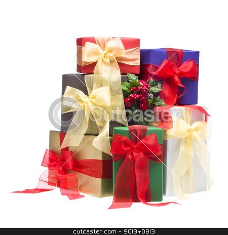 To use this stock image in your creative project, please select the size you need over to the right and click the "Add to Cart" button.
Your downloaded image will come with the Cutcaster watermark removed so don’t worry about the watermark you see on this page. Colorful presents in a studio setting stock photo, Colorful presents in a studio setting, over white by Ulrich Schade