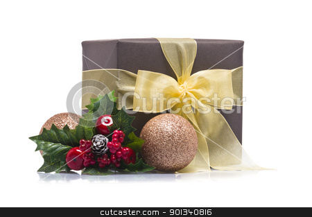 To use this stock image in your creative project, please select the size you need over to the right and click the "Add to Cart" button.
Your downloaded image will come with the Cutcaster watermark removed so don’t worry about the watermark you see on this page. Present decorated with Christmas decoration stock photo, Present decorated with Christmas decoration, over white by Ulrich Schade