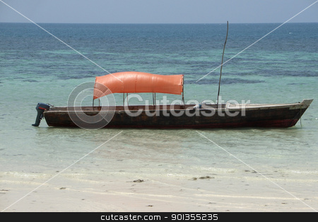 To use this stock image in your creative project, please select the size you need over to the right and click the "Add to Cart" button.
Your downloaded image will come with the Cutcaster watermark removed so don’t worry about the watermark you see on this page. boat and clear sea in Zanzibar stock photo, small boat at the beach in Zanzibar (Africa) by prill