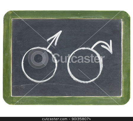 To use this stock image in your creative project, please select the size you need over to the right and click the "Add to Cart" button.
Your downloaded image will come with the Cutcaster watermark removed so don’t worry about the watermark you see on this page. andropause concept stock photo, andropause (male menopause) or erection problem concept - two male gender symbols in white chalk on slate blackboard by Marek Uliasz