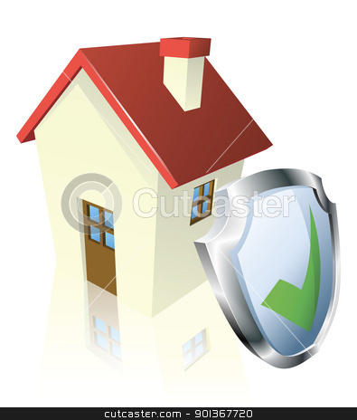 To use this stock image in your creative project, please select the size you need over to the right and click the "Add to Cart" button.
Your downloaded image will come with the Cutcaster watermark removed so don’t worry about the watermark you see on this page. Secure house concept stock vector clipart, House with shield and green tick indicating it is insured, safe, or guaranteed by Christos Georghiou