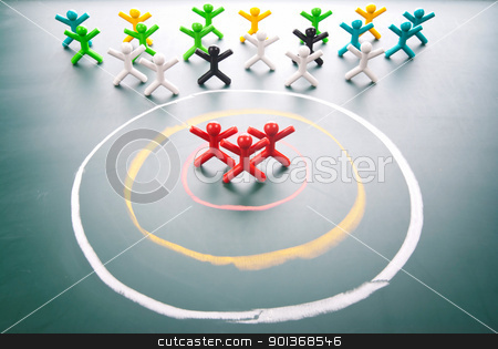 To use this stock image in your creative project, please select the size you need over to the right and click the "Add to Cart" button.
Your downloaded image will come with the Cutcaster watermark removed so don’t worry about the watermark you see on this page. Target your customers. stock photo, Target concept. People be selected in the center of circle. by Lawren