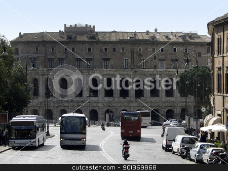 To use this stock image in your creative project, please select the size you need over to the right and click the "Add to Cart" button.
Your downloaded image will come with the Cutcaster watermark removed so don’t worry about the watermark you see on this page. Theatre of Marcellus stock photo, Street near theTheatre of Marcellus in Rome (Italy) in sunny ambiance by prill