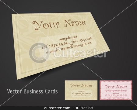 To use this stock image in your creative project, please select the size you need over to the right and click the "Add to Cart" button.
Your downloaded image will come with the Cutcaster watermark removed so don’t worry about the watermark you see on this page. Business cards stock vector clipart, Vector business card set by vtorous