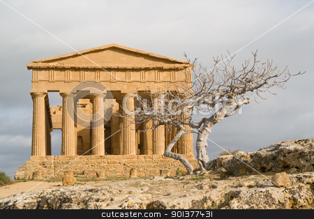 ruins of concord temple in agrigento.