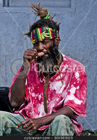 To use this stock image in your creative project, please select the size you need over to the right and click the "Add to Cart" button.
Your downloaded image will come with the Cutcaster watermark removed so don’t worry about the watermark you see on this page. Rasta man stock photo, SAN ANDRES , COLOMBIA - DECEMBER 13 2010 : Portrait of a rastaman in the Caribbean island