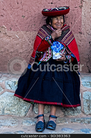 To use this stock image in your creative project, please select the size you need over to the right and click the "Add to Cart" button.
Your downloaded image will come with the Cutcaster watermark removed so don’t worry about the watermark you see on this page. Peruvian woman stock photo, Cusco , Peru - May 26 : Peruvian woman seat in the narrow alleys of Cusco Peru by Kobby Dagan