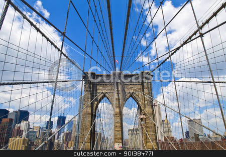 To use this stock image in your creative project, please select the size you need over to the right and click the "Add to Cart" button.
Your downloaded image will come with the Cutcaster watermark removed so don’t worry about the watermark you see on this page. Brooklyn bridge stock photo, Architctural details of the Brooklyn bridge in New York city by Kobby Dagan