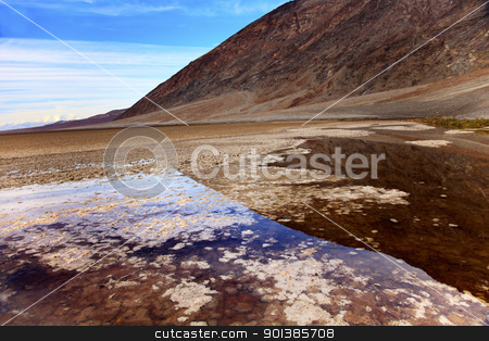 To use this stock image in your creative project, please select the size you need over to the right and click the "Add to Cart" button.
Your downloaded image will come with the Cutcaster watermark removed so don’t worry about the watermark you see on this page. Badwater with Black Mountains Death Valley National Park Califor stock photo, Salt Badwater Basin Black Mountains Death Valley National Park California Lowest spot in the Western Hemisphere 282 Feet below Sea Level by William Perry