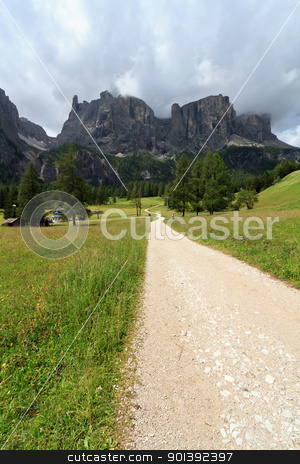 To use this stock image in your creative project, please select the size you need over to the right and click the "Add to Cart" button.
Your downloaded image will come with the Cutcaster watermark removed so don’t worry about the watermark you see on this page. Badia Valley stock photo, summer landscape of Badia Valley, Italian Dolomites by ANTONIO SCARPI