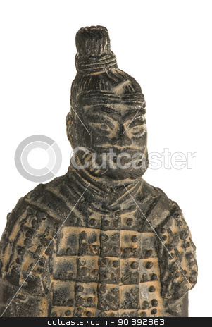 To use this stock image in your creative project, please select the size you need over to the right and click the "Add to Cart" button.
Your downloaded image will come with the Cutcaster watermark removed so don’t worry about the watermark you see on this page. Chinese warrior stock photo, Statuette of a chinese terracotta warrior by Alexander Donchev