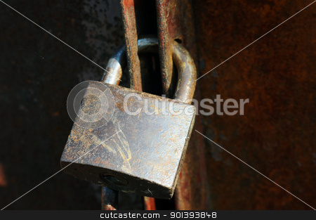 To use this stock image in your creative project, please select the size you need over to the right and click the "Add to Cart" button.
Your downloaded image will come with the Cutcaster watermark removed so don’t worry about the watermark you see on this page. Old lock stock photo, Closeup view of an old lock on an iron door by John Young