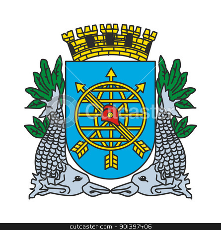 To use this stock image in your creative project, please select the size you need over to the right and click the "Add to Cart" button.
Your downloaded image will come with the Cutcaster watermark removed so don’t worry about the watermark you see on this page. Rio de Janeiro coat of arms stock photo, Rio de Janeiro coat of arms; isolated on white background. by Martin Crowdy